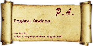 Pogány Andrea névjegykártya
